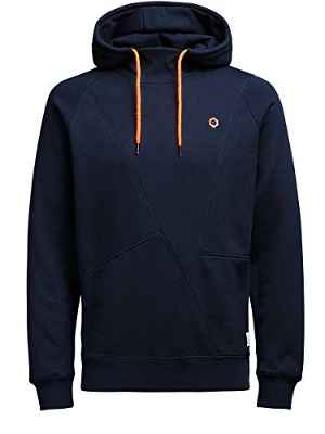 JACK & JONES JCOPINN SWEAT HOOD NOOS, Capucha Hombre, Azul (Navy Blazer), Medium