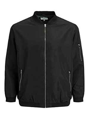 Jack & Jones Jjerush Bomber PS Noos Chaqueta, Negro, 4XL/6XL para Hombre