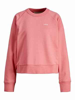 Jack & Jones Jjxx Jxcaitlyn LS Oversize Time Sweat Noos Sudadera, Tea Rose/Detalles: emb Moonbeam, L para Mujer