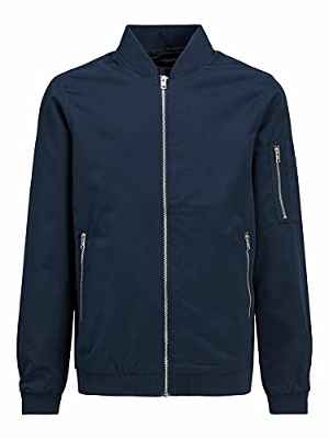 Jack & Jones Junior Jjerush Bomber Jr Chaqueta, Navy Blazer, 176 cm para Niños