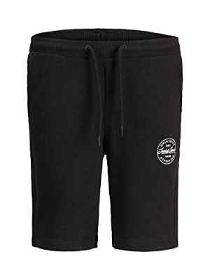 Jack & Jones Junior Jji Shark Jjsweat Shorts Viy Jr Noos Pantalones Cortos Informales, Negro, 164 para Niños