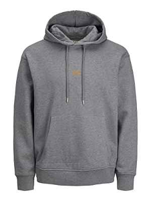 Jack & Jones Rddbill Sweat Hood Sn Sudadera, Gris Claro. Detalles: Melange, M para Hombre