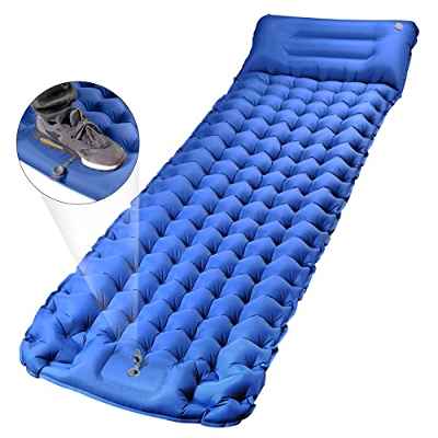 JEMULICE Esterilla Camping, Colchones Camping Autohinchable, Ultraligera, Colchón de Aire Hinchable para Camping, Portátil y Plegable, Almohadilla para Dormir de Acampada para Exteriores, Senderismo