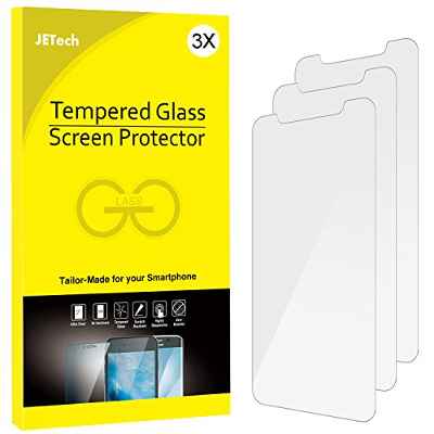 JETech Protector de Pantalla para Apple iPhone X, Vidrio Templado, 3 Unidades