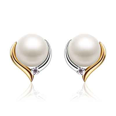 Jewlldeen Perlas Pendientes Mujer Plata de Ley 925 ''Pienso en tí'' con para Regalo Originales