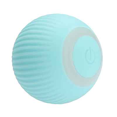 JINGSHUBO Bola de juguete interactiva para gatos, juguete inteligente recargable por USB, juguete para gatos con luz y bola autogiratoria (azul)