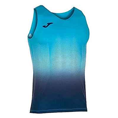 Joma Elite VII Camiseta Running sin Mangas, Niños, Turquesa flúor Marino, 4XS-3XS