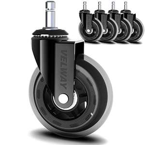 Juego 5 Ruedas para Sillas , 11x22mm Silencioso para Cualquier Piso Carga Total 300kg