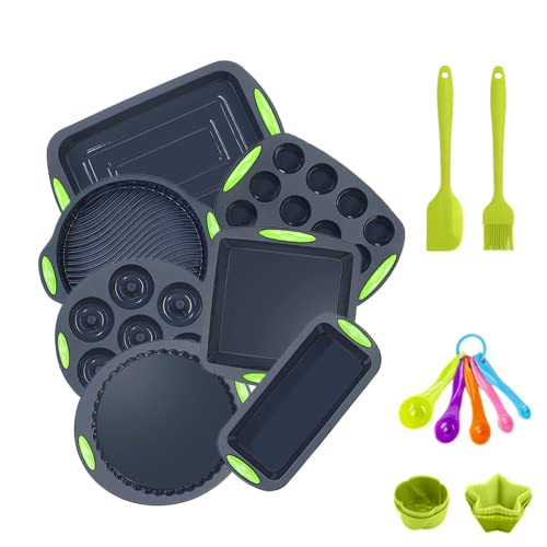 Juego de 18 moldes de silicona antiadherente