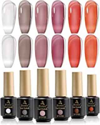 Juego de 6 esmaltes semipermanentes Biutee 