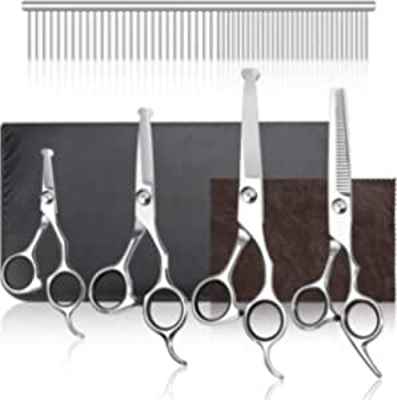 Juego de tijeras E-More para peluquería de mascotas 
