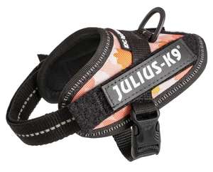 Julius-K9, Arnés IDC Power, Tamaño: 3XS / Baby 1, Rosa con Flor