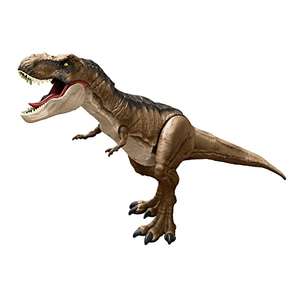 Jurassic World T-Rex Super Colosal Dinosaurio articulado 60cm, figura de juguete para niños (Mattel HBK73)