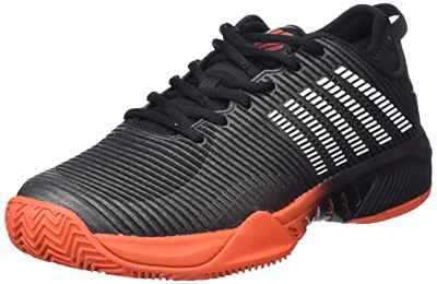 K-Swiss Performance Hypercourt Supreme HB, Zapatos de Tenis Hombre, Asphalt/Jet Black/Spicy Orange, 42 EU