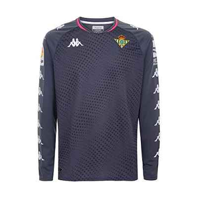 Kappa Kombat Gk Betis Camiseta Portero, Hombre, Gris/Lima/Rosa, M