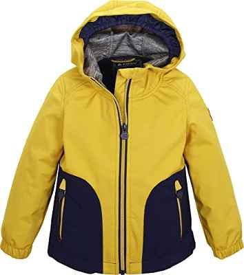 Killtec Unisex Chaqueta softshell con capucha, chaqueta para niños - KOS 141 MNS SFTSHLL JCKT, yellow, 122/128, 38222-000