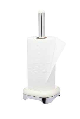 KitchenCraft Lovello Portarrollos de Cocina Metálico, 14 x 14 x 35 cm – Vainilla