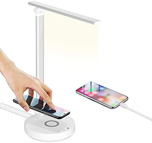 Lámpara de escritorio con cargador inalámbrico 