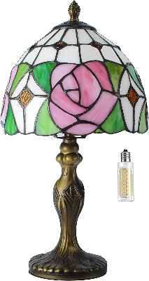 Lámpara de mesa Tiffany hecha a mano