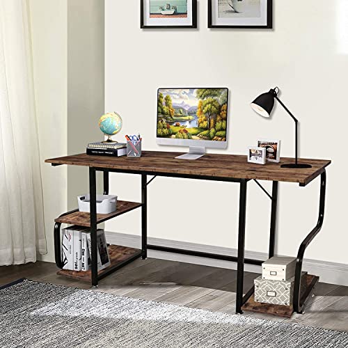 Lavievert Escritorio para ordenador con estantes