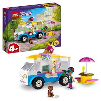LEGO 41715 Friends Camión de los Helados, Coche de Juguete, Juego Creativo de Verano, Mini Muñeca Andrea, Regalo para Niñas y Niños de 4 Años o Más