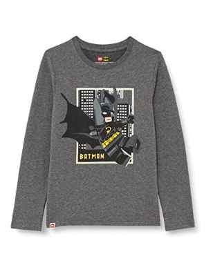 LEGO Batman Langarmshirt Longsleeve M12010648 Camiseta, 906, 134 Niños Unisex