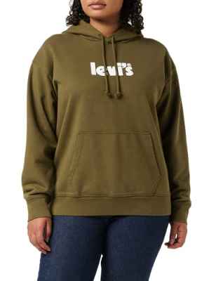 Levi's Graphic Standard Hoodie Mujer Poster Logo Dark Olive (Verde) XS -