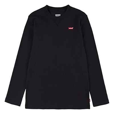 Levi'S Kids Ls Thermal Top, Camiseta L/S para Niños, Negro, 6 años