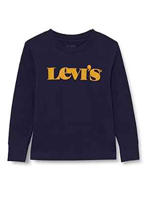 Levi's Kids Lvb Long Slv Graphic Tee Shirt Camiseta, Niños, Azul, 12 Años