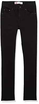 Levi's kids Lvb-Skinny-Vaqueros cónicos Jeans, Negro elástico, 16 años para Niños