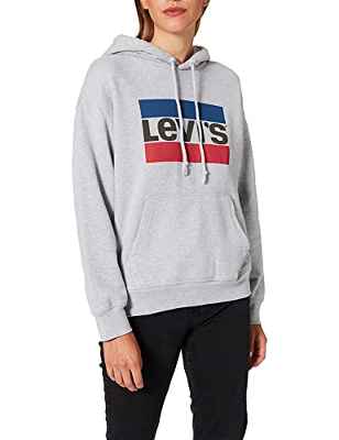 Levi's Sudadera con Capucha Graphic Standard, Sportswear 2.2 Starstruck Heather Grey, M para Mujer