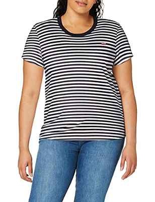 Levi's tee Camiseta, Raita Stripe Caviar, L para Mujer