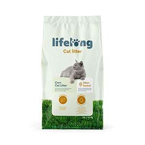 Lifelong Arena Aglomerante de maíz para gatos, Sin fragancia, 25L