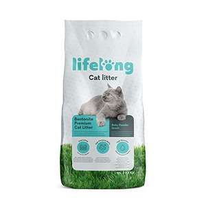Lifelong Arena de bentonita para gatos, Premium con perfume de talco, 10L