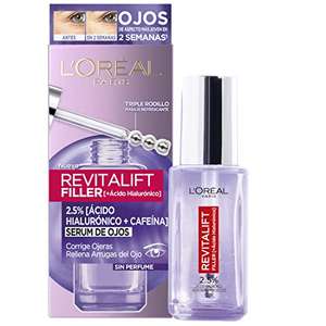L'Oreal Paris Dermo Expertise Revitalift Filler Sérum de Ojos con Ácido Hialurónico y Cafeína,