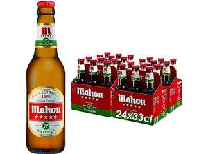 Mahou Cinco Estrellas Sin Gluten, Pack 24 Botellas x 33 cl,