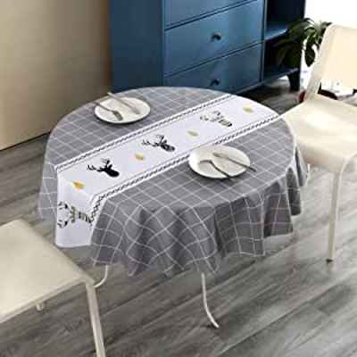 Mantel impermeable Qucover para mesas redondas
