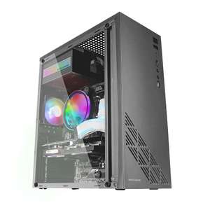 Mars Gaming MC100 - Caja Gaming ATX, ventilador 90mm FRGB, ventilación convect-cool