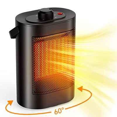 Mini calefactor portatil baño de 1500 W STUUC Calefactor Bajo Consumo 3 niveles de potencia temperatura ajustable para casa, oficina escritorio, dormitorio o terraza
