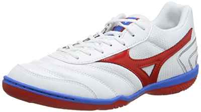 Mizuno Unisex Adulto MRL Sala Club In Zapatillas de Fútbol, White/HighRiskRed, 39 EU