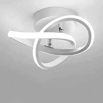 Moderna Lámpara de Techo LED, 22W Plafón LED Techo Blanca Moderno, Diseño Forma de Flor Luz de Techo para Dormitorio Cocina Sala de Estar Pasillo Comedor Balcón, Blanco Frío 6000K