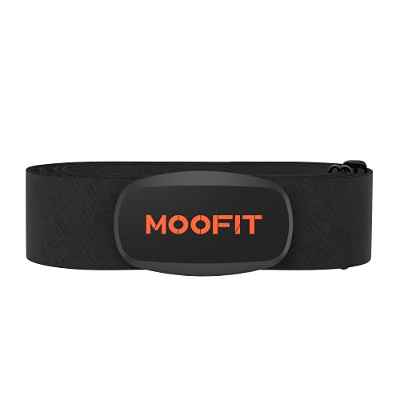 moofit HR6 Pulsometro Banda Pectoral, Sensor de FC Resistente al Agua IP67, Protocolo Bluetooth /Ant+,Datos en Tiempo Real y Dinámica del Movimiento, Compatible con APPs iOS/Android