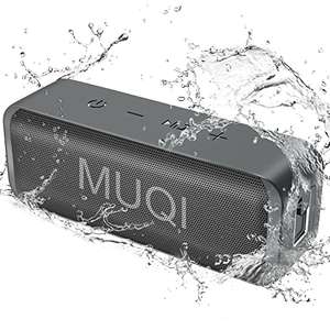 MUQI Altavoz Bluetooth Portátil, IPX7 Impermeable Sonido Estéreo Fuerte con Graves, 24H Tiempo de Reproducción-APLICAR CUPON DTO 5€-