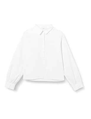 NAME IT Nkfbefred Noos-Camiseta Corta para Hombre Blusas, Blanco Brillante, 122 cm-128 cm para Niñas