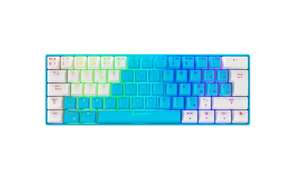Newskill Pyros Aqua Special Edition, Teclado Inalámbrico Gaming, 60%, Antighosting