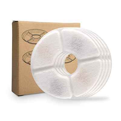 NICREW Filtros de Fuente para Gatos y Perros, Filtros de Repuesto para Fuente 2,4 L, Paquete de 4 Piezas
