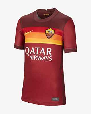 NIKE Roma Y NK BRT Stad JSY SS Hm T-Shirt, Unisex niños, Team Crimson/Dark Team Red/University Gold Full Sponsor, M