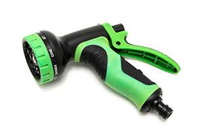 ¡NOVEDAD 2017! Boquilla de riego con 9 formas de riego para todas las mangueras | Pistola, lanza o cabezal para jardín con palanca de bloqueo y regulador de presión | Jardinax