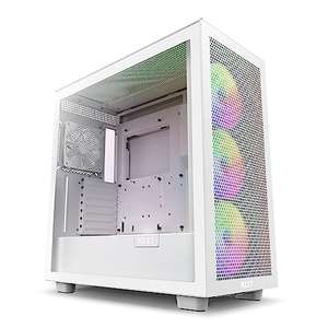 NZXT H7 Flow RGB Caja mid-tower ATX compacta para PC gaming – CM-H71FW-R1 - Panel frontal
