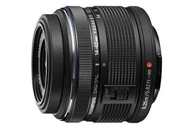 Olympus Objetivo M.Zuiko Digital 14-42 mm F3.5-5.6 II R, Zoom estándar, Adecuado para Todas Las cámaras MFT (Modelos Olympus OM-D & Pen, Serie G de Panasonic), Negro
